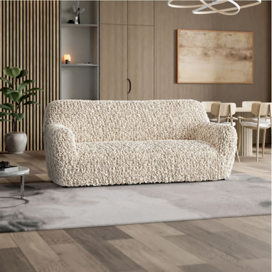 GOFFRATO COTONE 3 Seater Sofa Covers VANILLA