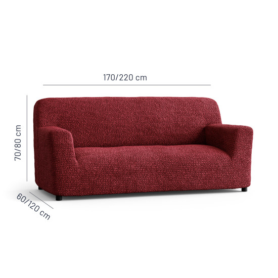 MICROFIBRA 3 Seater Sofa Covers BORDEAUX