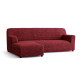 MICROFIBRA L-Shaped Sofa Slipcover (Left Chaise) BORDEAUX