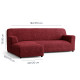 MICROFIBRA L-Shaped Sofa Slipcover (Left Chaise) BORDEAUX