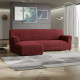 MICROFIBRA L-Shaped Sofa Slipcover (Left Chaise) BORDEAUX