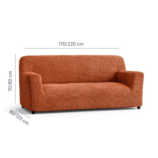 MICROFIBRA 3 Seater Sofa Covers TERRACOTTA