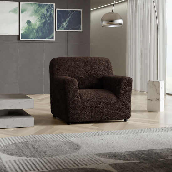 MICROFIBRA Armchair Slipcover DARK CHOCOLATE MICROFIBRA Armchair Slipcover DARK CHOCOLATE