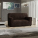 MICROFIBRA Loveseat Slipcover DARK CHOCOLATE