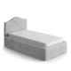 MICROFIBRA Bed Headboard & Frame Slipcover (Single) PEARL