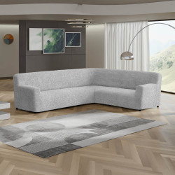 MICROFIBRA Corner Sofa Slipcover PEARL