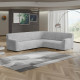 MICROFIBRA Corner Sofa Slipcover PEARL