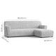 MICROFIBRA L-Shaped Sofa Slipcover (Right Chaise) PEARL