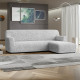MICROFIBRA L-Shaped Sofa Slipcover (Right Chaise) PEARL
