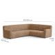 MICROFIBRA Corner Sofa Slipcover CAPPUCCINO