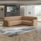 MICROFIBRA Corner Sofa Slipcover CAPPUCCINO