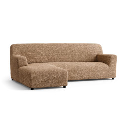 MICROFIBRA L-Shaped Sofa Slipcover (Left Chaise) CAPPUCCINO