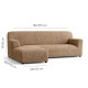 MICROFIBRA L-Shaped Sofa Slipcover (Left Chaise) CAPPUCCINO