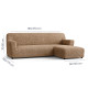 MICROFIBRA L-Shaped Sofa Slipcover (Right Chaise) CAPPUCCINO