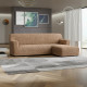 MICROFIBRA L-Shaped Sofa Slipcover (Right Chaise) CAPPUCCINO
