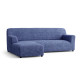 MICROFIBRA L-Shaped Sofa Slipcover (Left Chaise) ASH BLUE