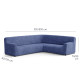 MICROFIBRA Corner Sofa Slipcover ASH BLUE