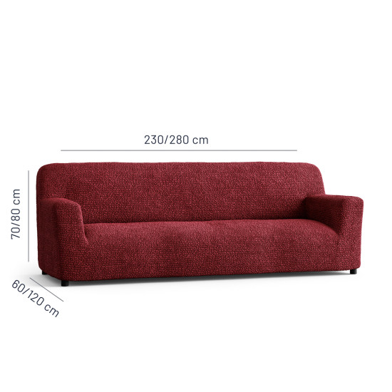 MICROFIBRA 4 Seater Sofa Covers BORDEAUX