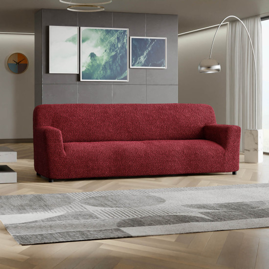 MICROFIBRA 4 Seater Sofa Covers BORDEAUX