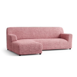 MICROFIBRA L-Shaped Sofa Slipcover (Left Chaise) DUSTY ROSE