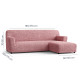 MICROFIBRA L-Shaped Sofa Slipcover (Right Chaise) DUSTY ROSE