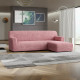MICROFIBRA L-Shaped Sofa Slipcover (Right Chaise) DUSTY ROSE