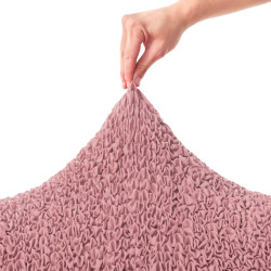 MICROFIBRA L-Shaped Sofa Slipcover (Right Chaise) DUSTY ROSE