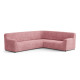 MICROFIBRA Corner Sofa Slipcover DUSTY ROSE