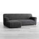 MICROFIBRA L-Shaped Sofa Slipcover (Left Chaise) GRAPHITE