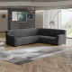 MICROFIBRA Corner Sofa Slipcover GRAPHITE