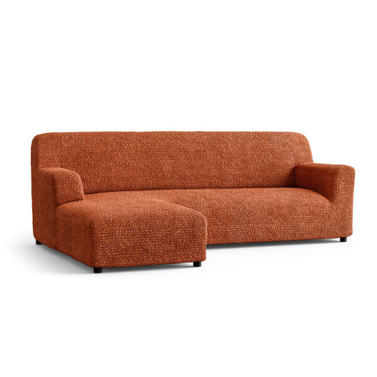 MICROFIBRA L-Shaped Sofa Slipcover (Left Chaise) TERRACOTTA