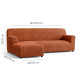 MICROFIBRA L-Shaped Sofa Slipcover (Left Chaise) TERRACOTTA