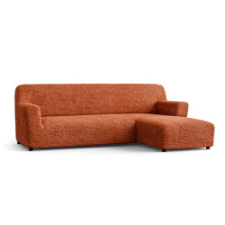 MICROFIBRA L-Shaped Sofa Slipcover (Right Chaise) TERRACOTTA