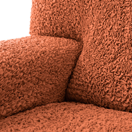 MICROFIBRA L-Shaped Sofa Slipcover (Left Chaise) TERRACOTTA