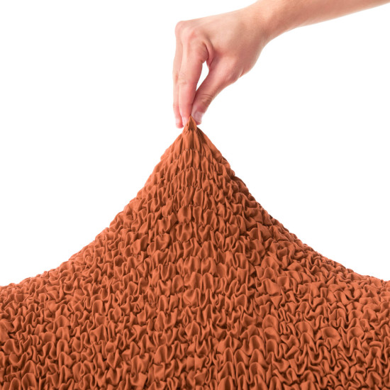 MICROFIBRA L-Shaped Sofa Slipcover (Left Chaise) TERRACOTTA