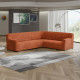 MICROFIBRA Corner Sofa Slipcover TERRACOTTA