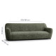 MICROFIBRA PRINTED 4 Seater Sofa Covers VITTORIA GREEN