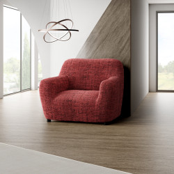 MICROFIBRA PRINTED Armchair Slipcover VITTORIA RED