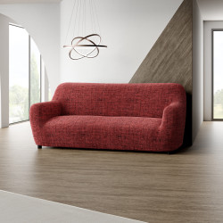 MICROFIBRA PRINTED 3 Seater Sofa Covers VITTORIA RED