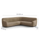 MICROFIBRA PRINTED Corner Sofa Slipcover MEDITERRANEO COFFEE