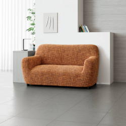 MICROFIBRA PRINTED Loveseat Slipcover GRAFFIO TERRACOTTA