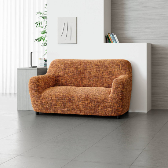 MICROFIBRA PRINTED Loveseat Slipcover GRAFFIO TERRACOTTA
