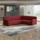 MICROFIBRA Corner Sofa Slipcover BORDEAUX